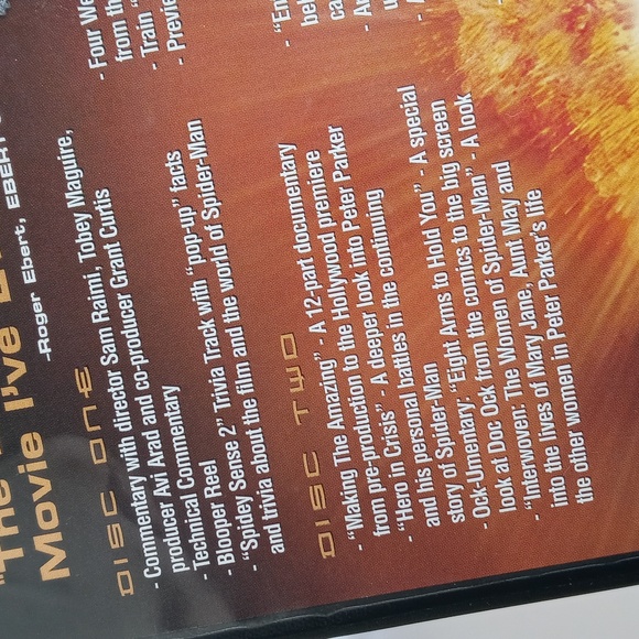 Spiderman 2 Full Screen Edition 2 Disc DVD  2 New Reusable Popcorn Containers - Picture 7 of 12